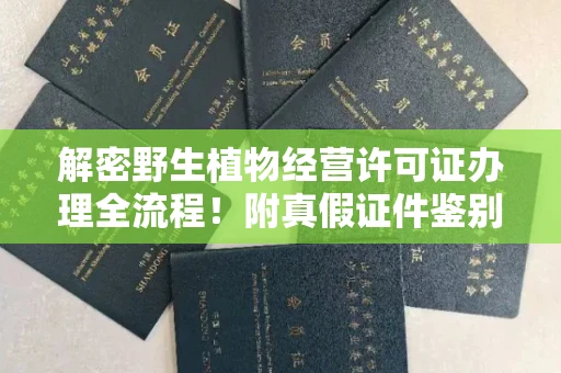 西安解密野生植物经营许可证办理全流程！附真假证件鉴别方法